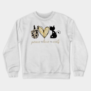 Peace Love Cats Crewneck Sweatshirt